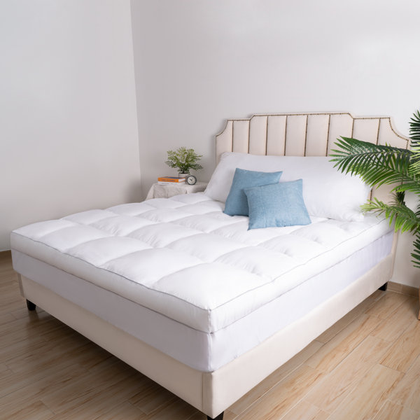 Alwyn Home 4" Tencel Jacquard 4" Down Alternative Mattress Topper